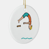 Springboard Diving Keramik Ornament (Rechts)