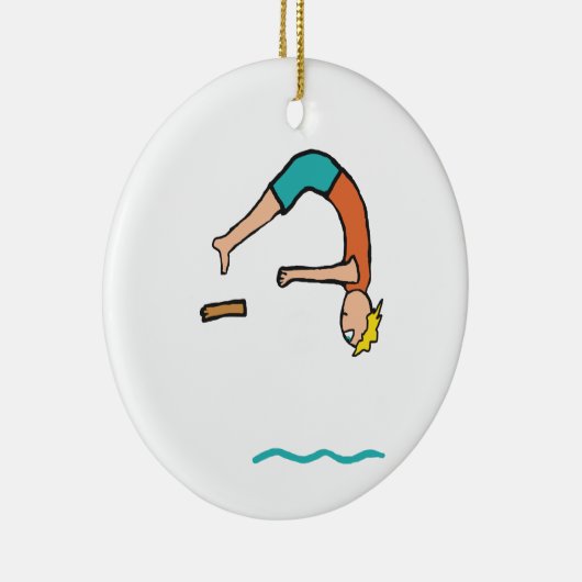 Springboard Diving Keramik Ornament (Rechts)