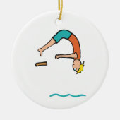 Springboard Diving Keramik Ornament (Vorne)