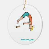 Springboard Diving Keramik Ornament (Links)