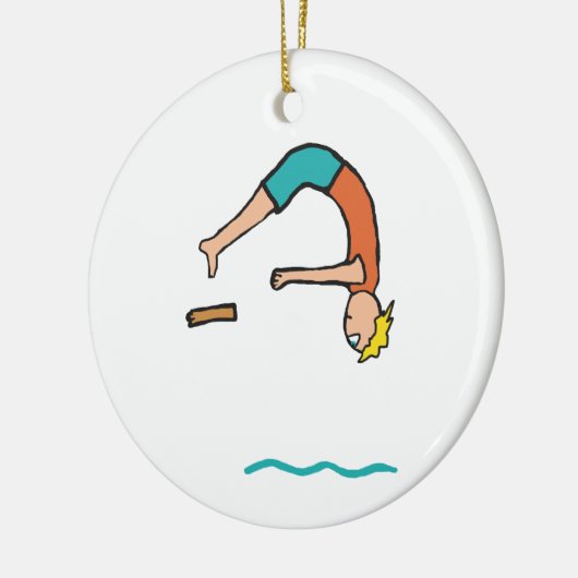 Springboard Diving Keramik Ornament (Links)