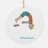 Springboard Diving Keramik Ornament (Hinten)