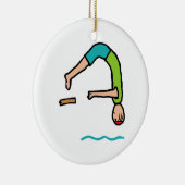 Springboard Diving Keramik Ornament (Rechts)