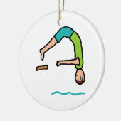 Springboard Diving Keramik Ornament (Links)