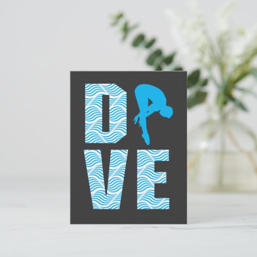 Springboard Diving Springboard Postkarte (Stehend Vorderseite)