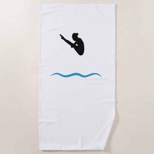 Springboard-Tauchen Strandtuch (Vorderseite)