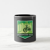 Springboard Trail - Monroe, Oregon Zweifarbige Tasse (Mittel)