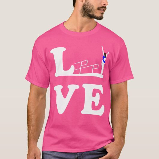 Springboard- und Plattformtauchen-Liebe T-Shirt (Vorderseite)