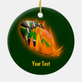 Springbockgrün u. Goldanhängergeschenke Keramikornament (Hinten)