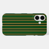 Springbok, grün und goldfarbene Streifen Case-Mate iPhone Hülle (Rückseite (Horizontal))