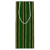 Springbok, grün und goldfarbene Streifen Geschenktüte Für Weinflaschen (Rückseite)