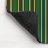 Springbok, grün und goldfarbene Streifen Mousepad (Ecke)