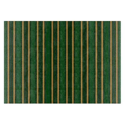 Springbok, grün und goldfarbene Streifen Schneidebrett (Vorderseite)