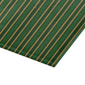 Springbok, grün und goldfarbene Streifen Schneidebrett (Ecke)