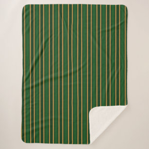 Springbok, grün und goldfarbene Streifen Sherpadecke