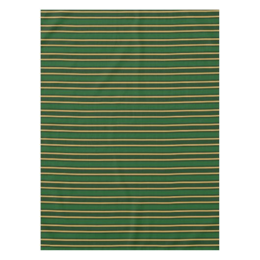 Springbok, grün und goldfarbene Streifen Tischdecke (Vorderseite)