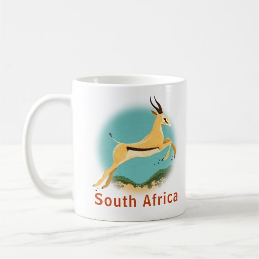 Springbok in Südafrika Kaffeetasse (Links)