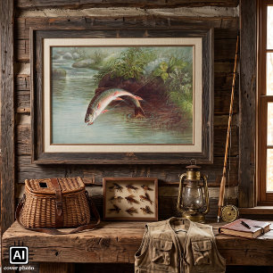 Springbrasse von S.A. Kilbourne Vintager Fisch Poster