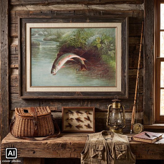 Springbrasse von S.A. Kilbourne Vintager Fisch Poster