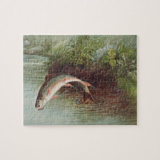 Springbrasse von S.A. Kilbourne Vintager Fisch Puzzle (Horizontal)