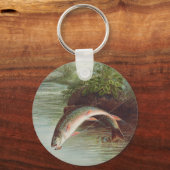 Springbrasse von S.A. Kilbourne Vintager Fisch Schlüsselanhänger (Vorderseite)
