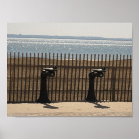 Springbrunnen auf dem Boardwalk Poster (Vorne)
