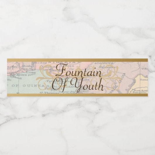 Springbrunnen aus der Jugend der alten Welt Wasser Wasserflaschenetikett (Einzelnes Label)