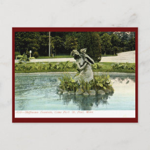 Springbrunnen, Como Park, St. Paul, MN 1907 Vintag Postkarte