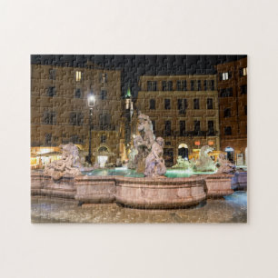 Springbrunnen des Neptun auf der Piazza Navona - R Puzzle