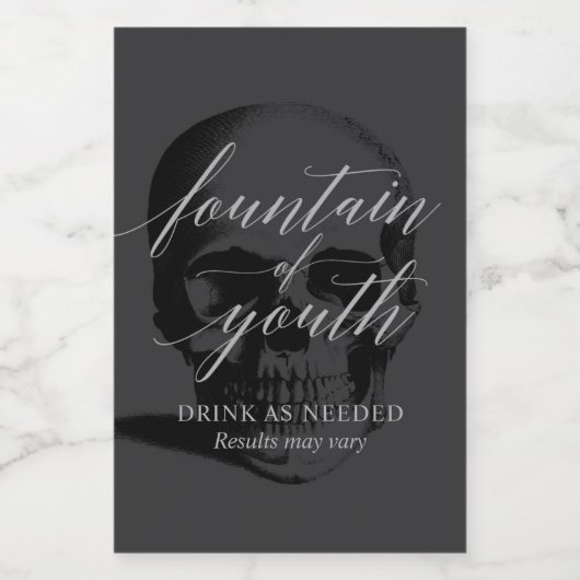 Springbrunnen des RIP der 20er Jahre Mini Weinetikett (Einzelnes Label)