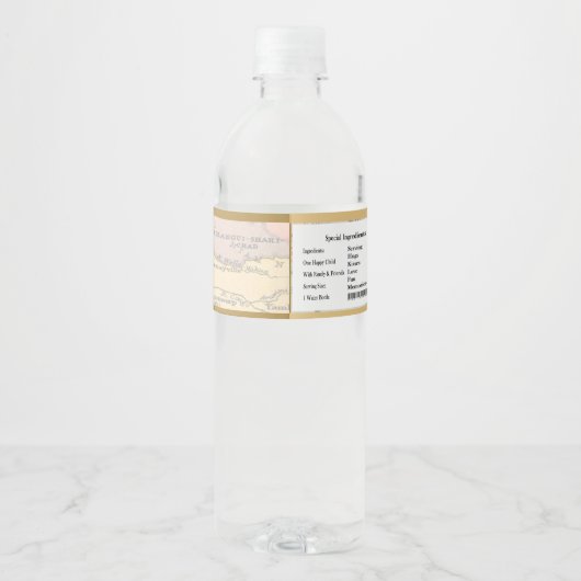 Springbrunnen des Wasserflaschen-Kindes der Jugend Wasserflaschenetikett (Rückseite)