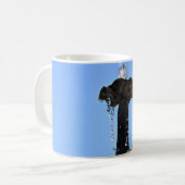 Springbrunnen gegen den blauen Himmel Kaffeetasse (Vorderseite Links)