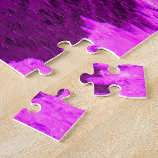 Springbrunnen im Abend gefroren Puzzle (Seite)