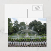 Springbrunnen im Forsyth Park Postkarte (Vorne/Hinten)