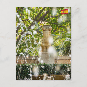 Springbrunnen in Almudaina-Gärten - Palma de Mallo Postkarte