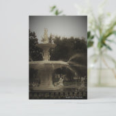Springbrunnen in Savannah GA Begrüßung Postkarte (Stehend Vorderseite)
