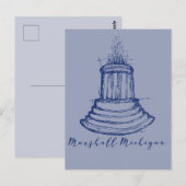 Springbrunnen Marshall Michigan Postkarte (Vorne/Hinten)