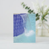 Springbrunnen mit blauen Fliesen Postkarte (Stehend Vorderseite)