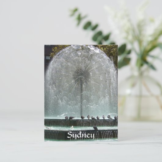 Springbrunnen Postkarte (Stehend Vorderseite)