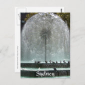 Springbrunnen Postkarte (Vorne/Hinten)