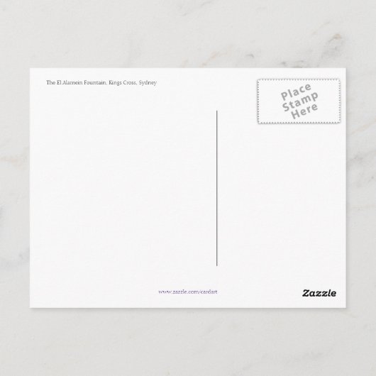 Springbrunnen Postkarte (Rückseite)