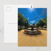 Springbrunnen Sonnentag-Ansicht Postkarte (Vorne/Hinten)
