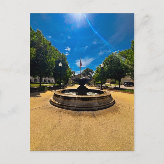 Springbrunnen Sonnentag-Ansicht Postkarte (Vorderseite)