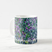Springbrunnen und lila Blume Kaffeetasse (Vorderseite Links)