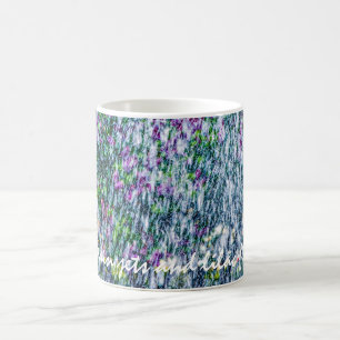 Springbrunnen und lila Blume Kaffeetasse
