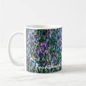 Springbrunnen und lila Blume Kaffeetasse (Links)