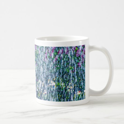 Springbrunnen und lila Blume Kaffeetasse (Rechts)
