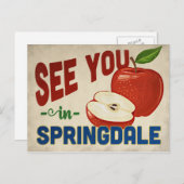 Springdale Arkansas Apple - Vintage Travel Postkarte (Vorne/Hinten)