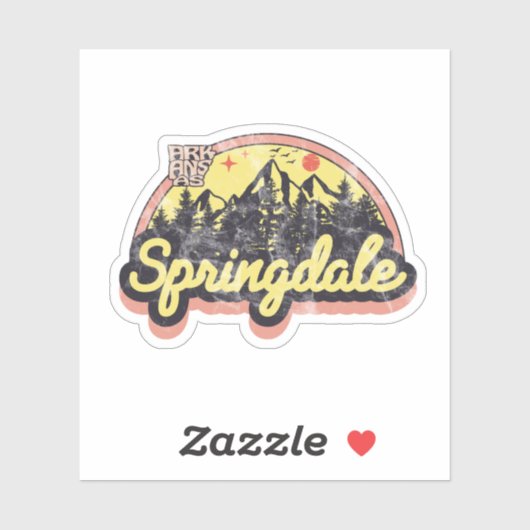 Springdale, Arkansas Sticker (Blatt)