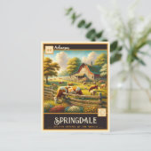 Springdale, Arkansas | Vintage Postkarte (Stehend Vorderseite)